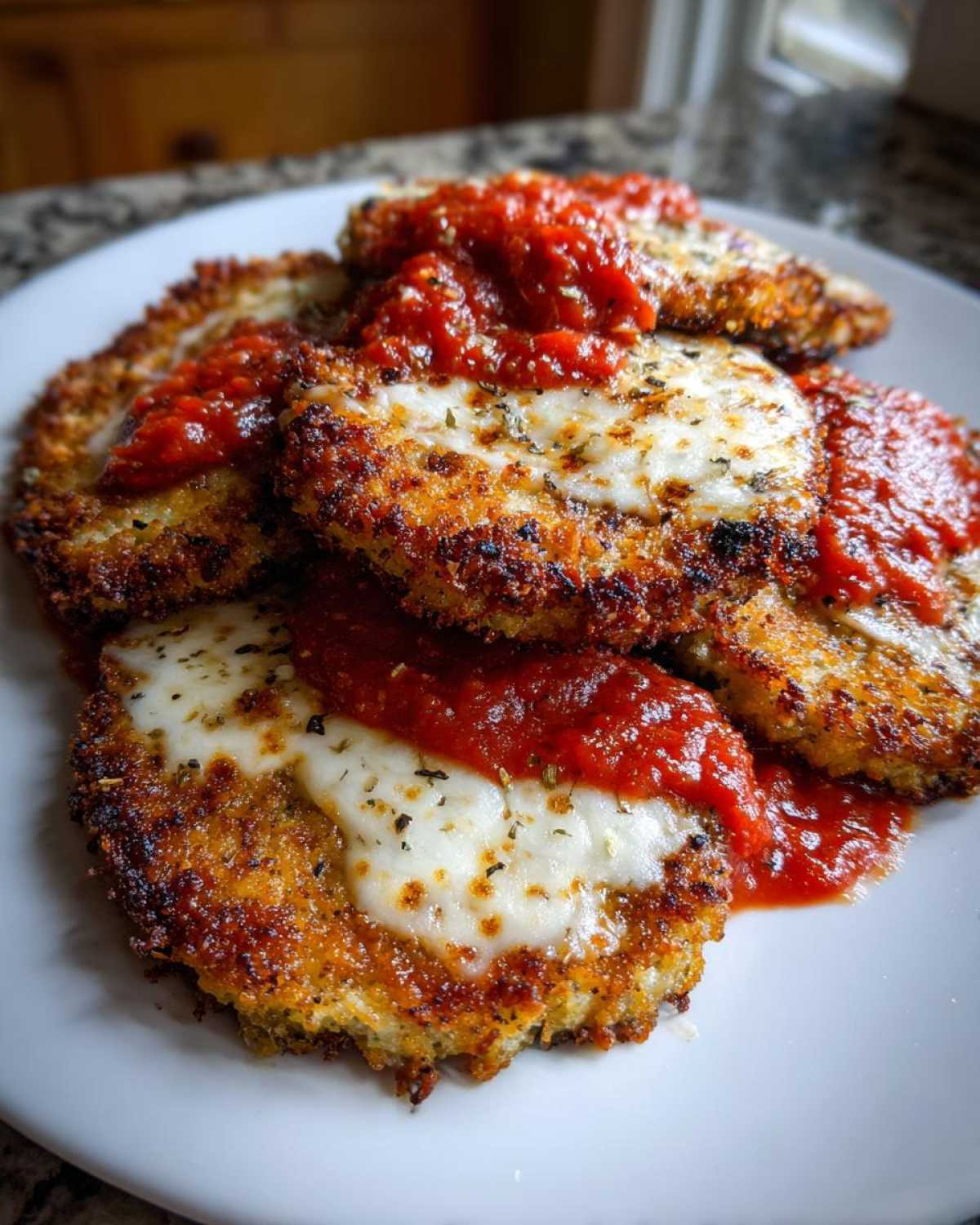 Parmesan Crusted Eggplant with Marinara - detail 4