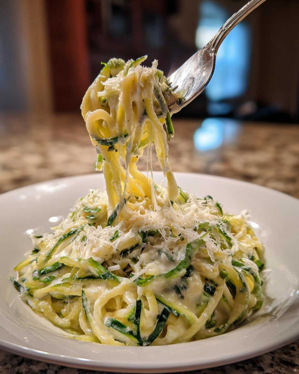 Parmesan Zucchini Noodle Alfredo - detail 3