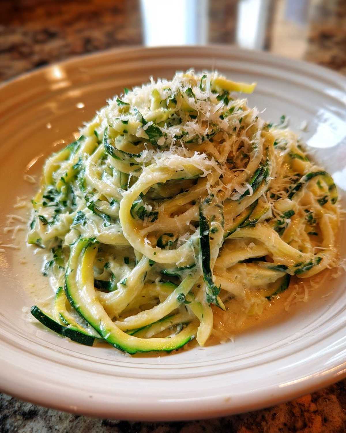 Parmesan Zucchini Noodle Alfredo - detail 4