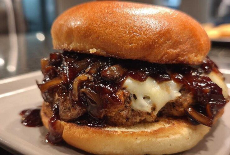 Red Wine Mushroom Burger