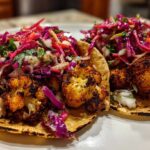 Roasted Cauliflower Tacos with Spicy Slaw