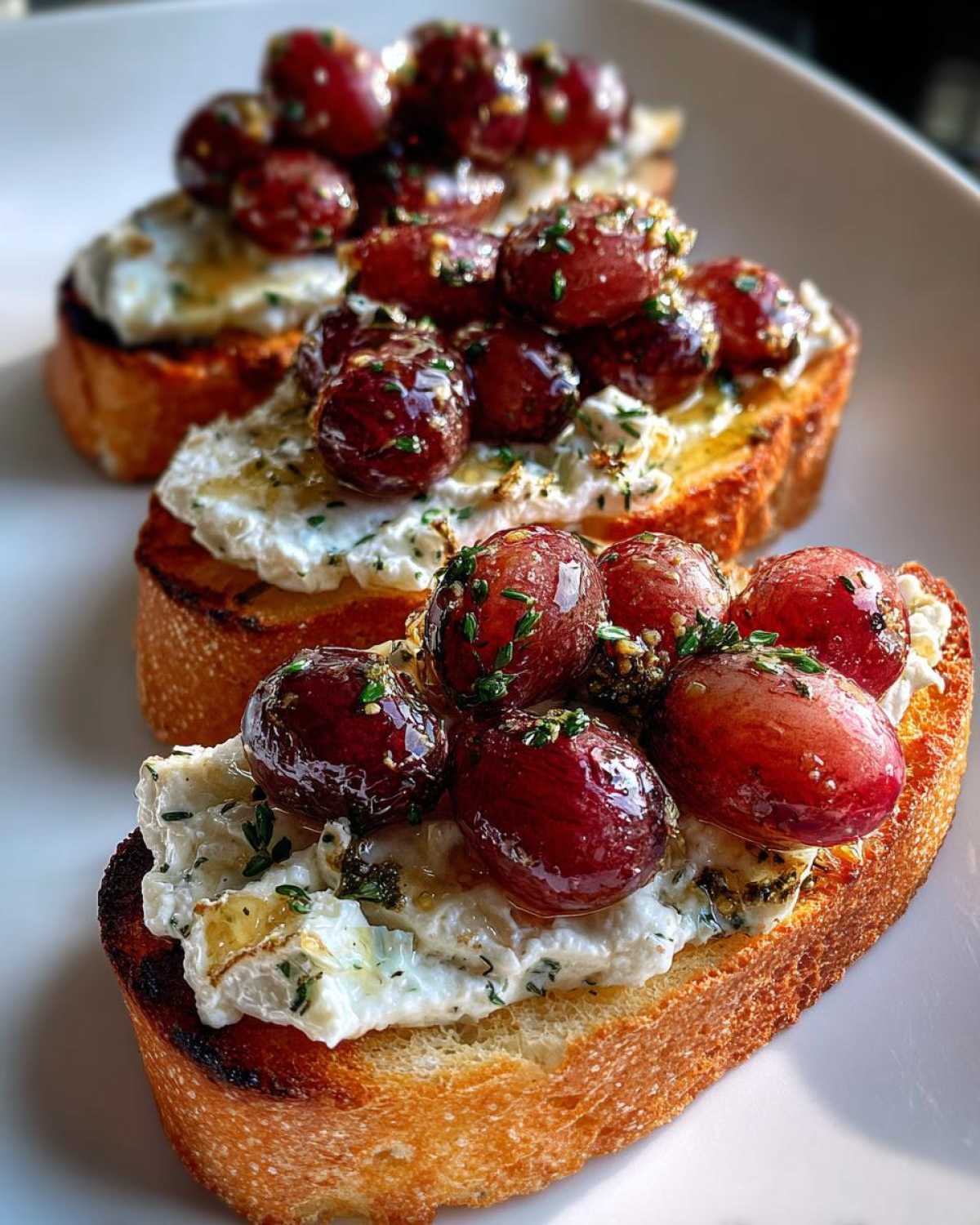 Roasted Grape and Goat Cheese Crostini - detail 1