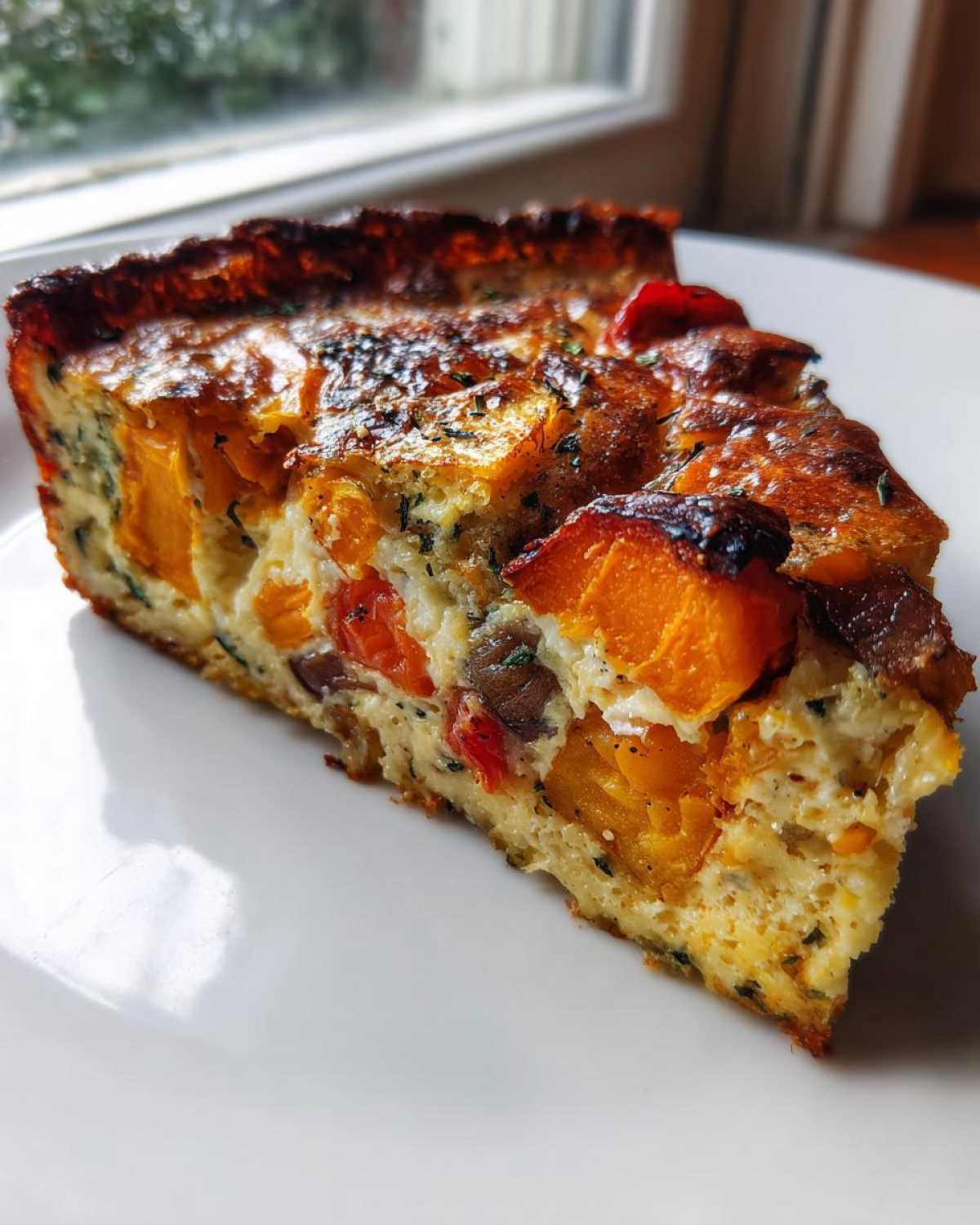 Roasted Vegetable Quiche (Crustless) - detail 1