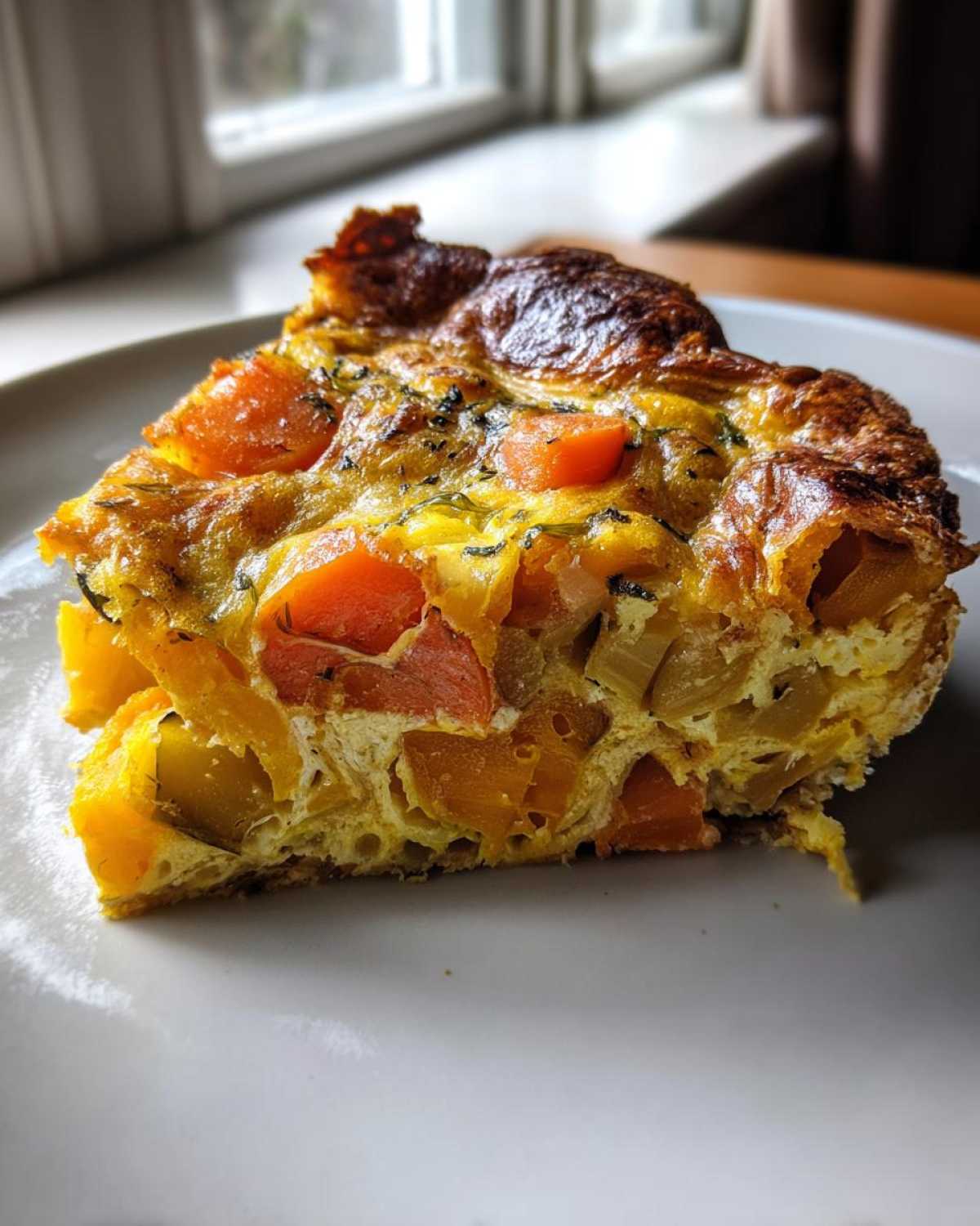 Roasted Vegetable Quiche (Crustless) - detail 2