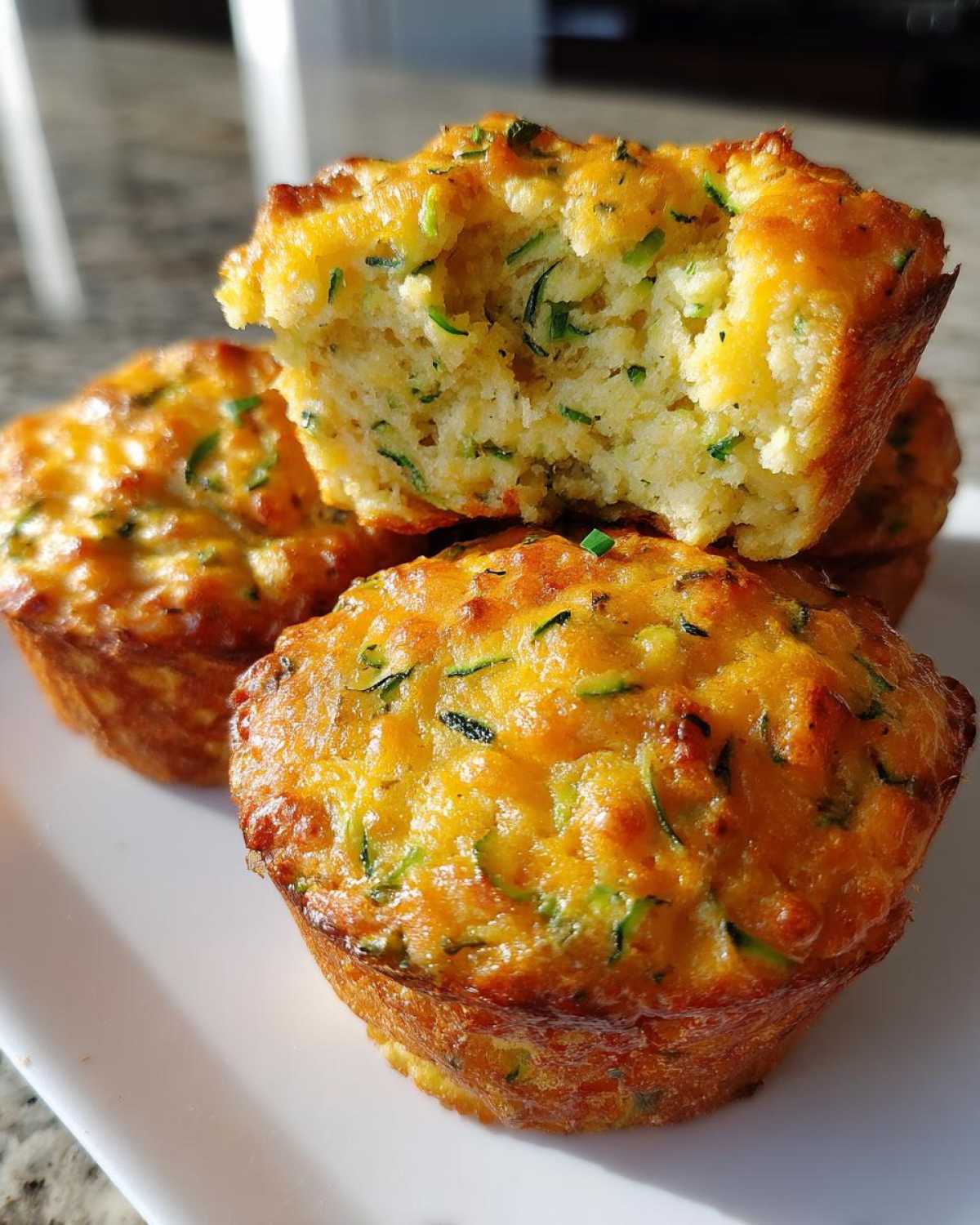 Savory Cornbread and Zucchini Muffins - detail 1