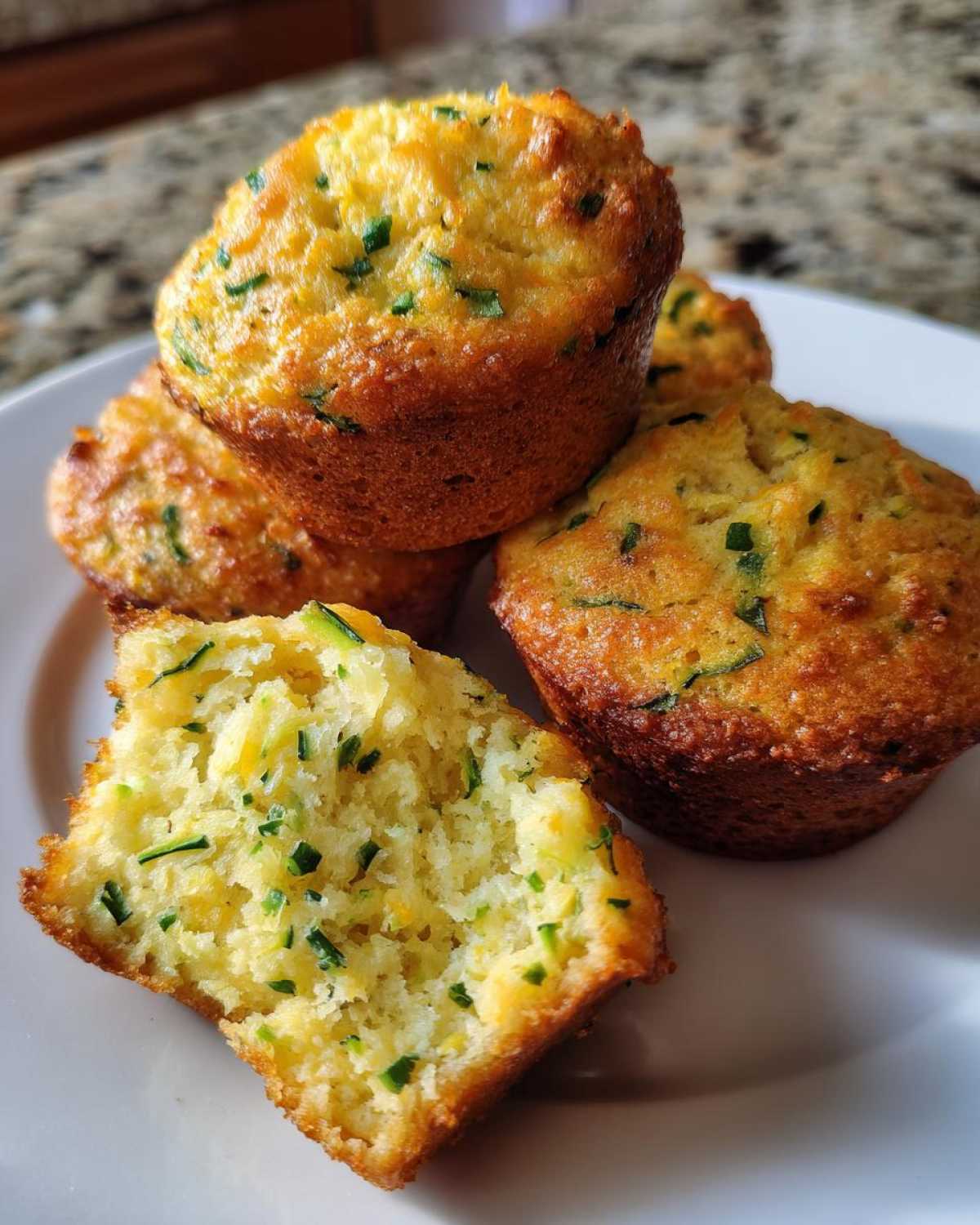 Savory Cornbread and Zucchini Muffins - detail 2