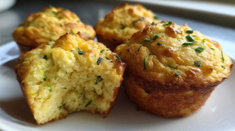 Savory Cornbread and Zucchini Muffins