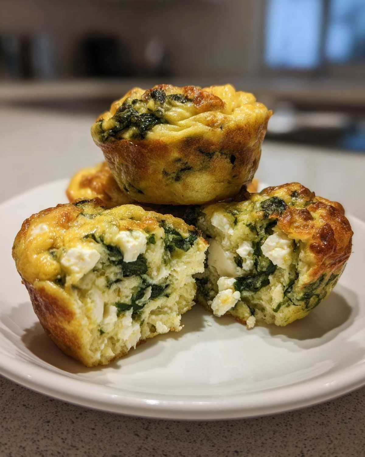 Savory Spinach and Feta Egg Muffins - detail 1