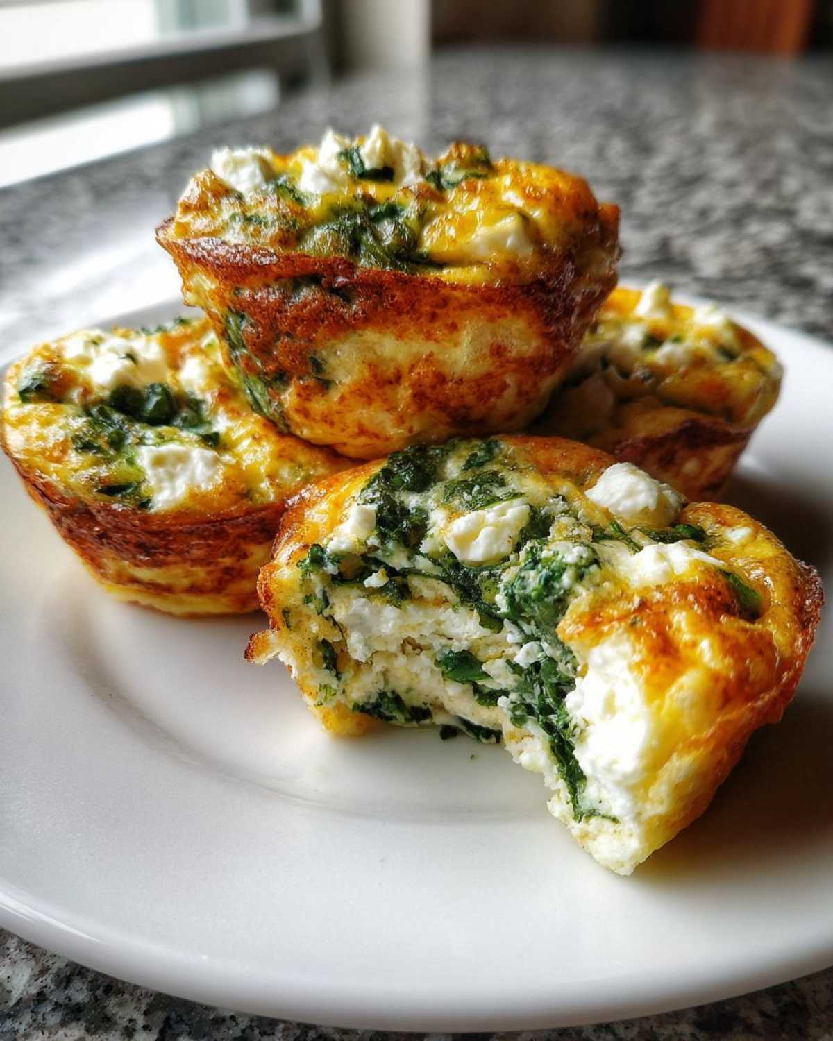 Savory Spinach and Feta Egg Muffins - detail 2