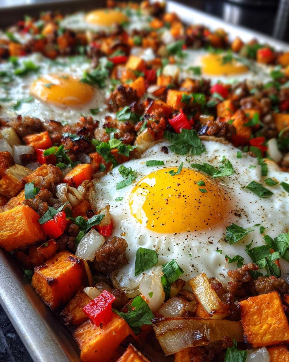 Sheet Pan Breakfast Hash with Sweet Potatoes - detail 2