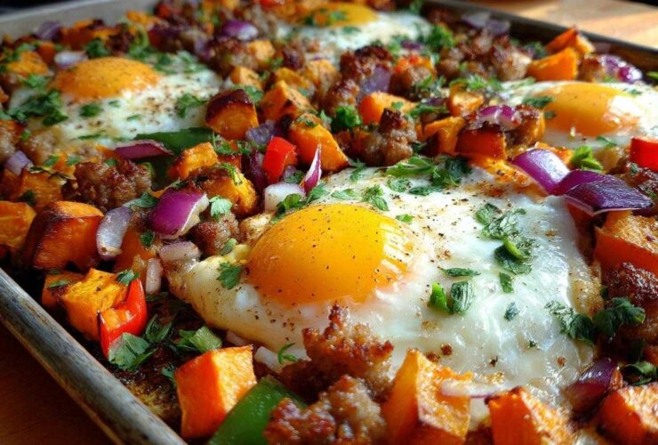 Sheet Pan Breakfast Hash with Sweet Potatoes