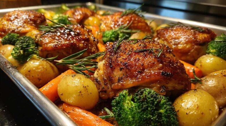 Sheet Pan Garlic Rosemary Chicken