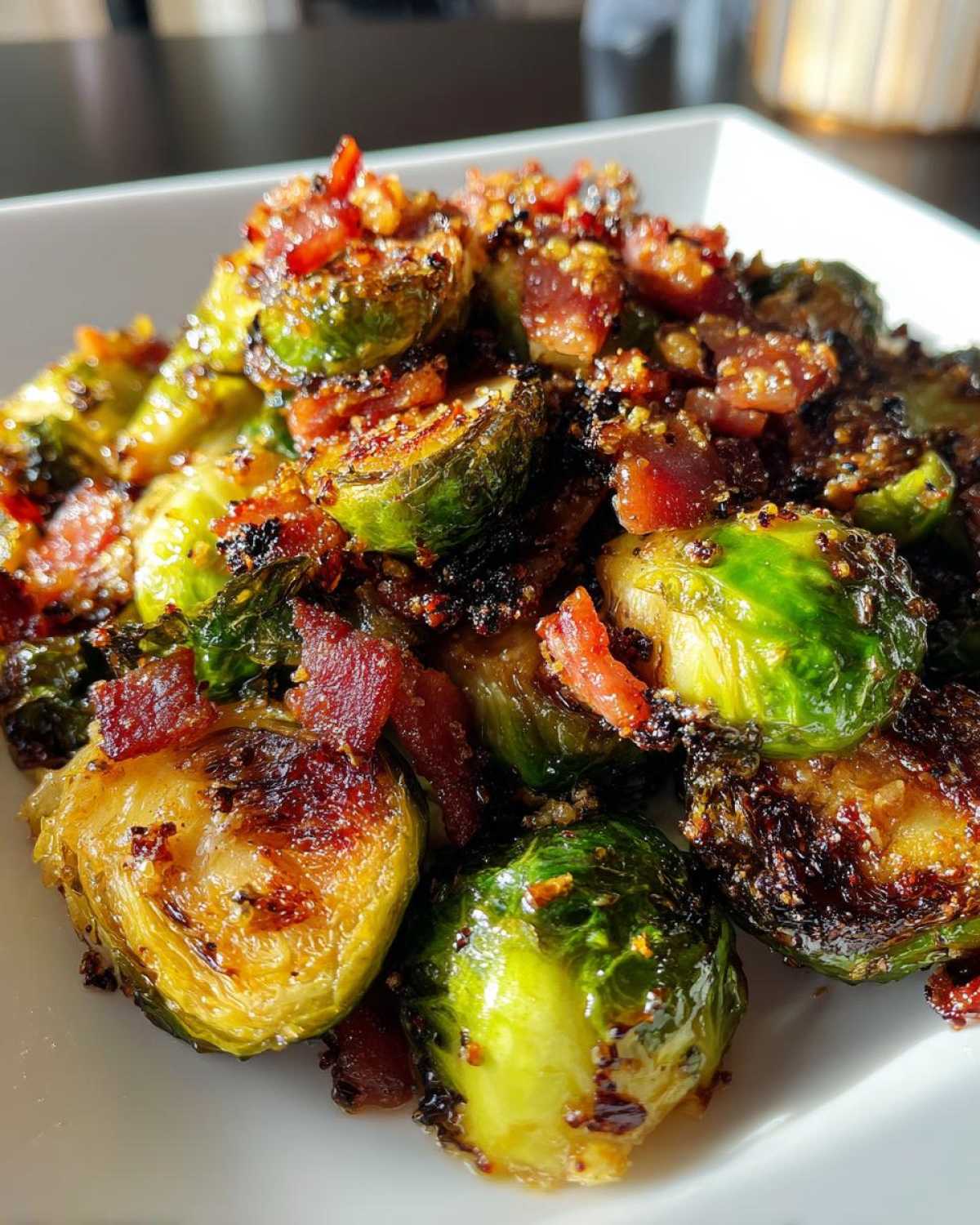 Sheet Pan Maple Dijon Bacon Brussels - detail 2