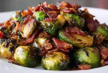 Sheet Pan Maple Dijon Bacon Brussels