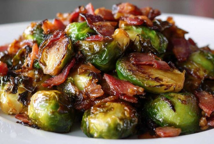 Sheet Pan Maple Dijon Bacon Brussels