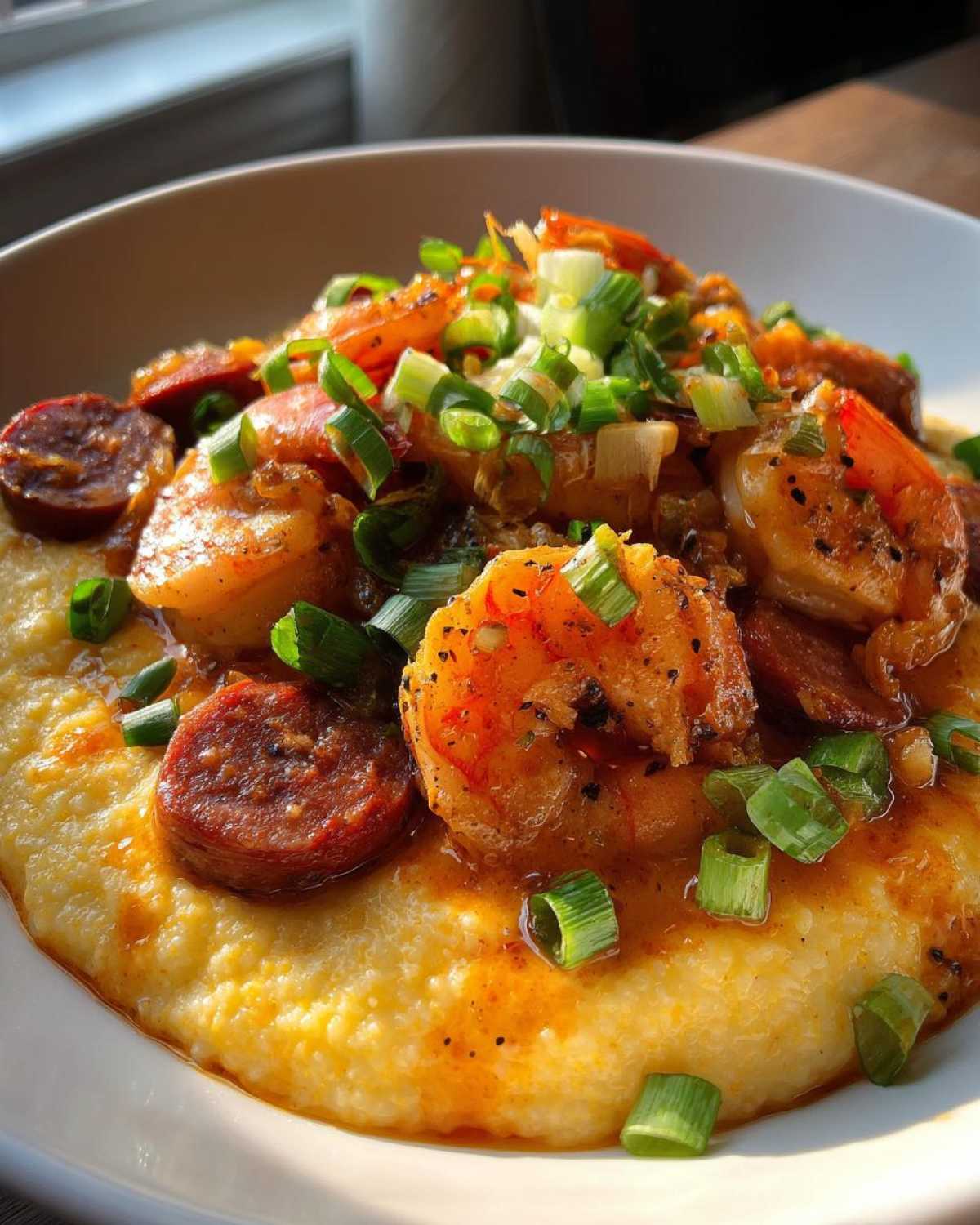 Shrimp and Grits with Andouille - detail 1