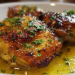 Skillet Lemon Garlic Chicken Thighs