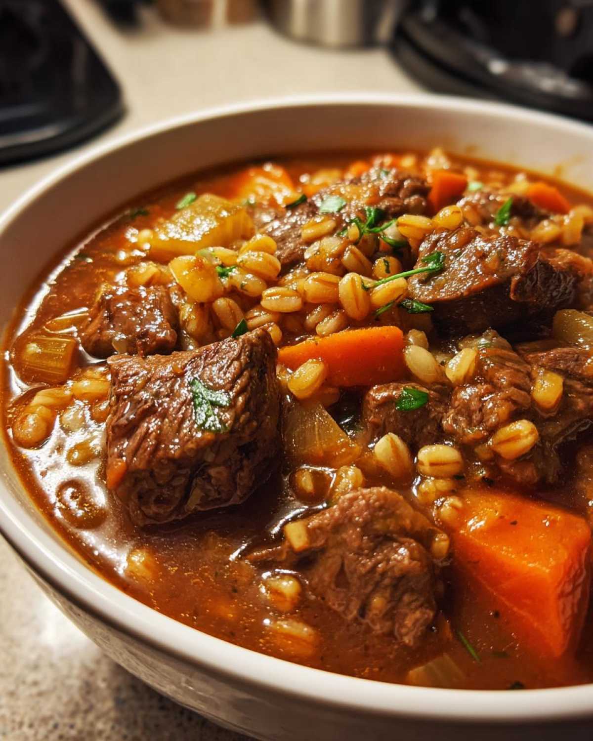 Slow Cooker Beef and Barley Stew - detail 1