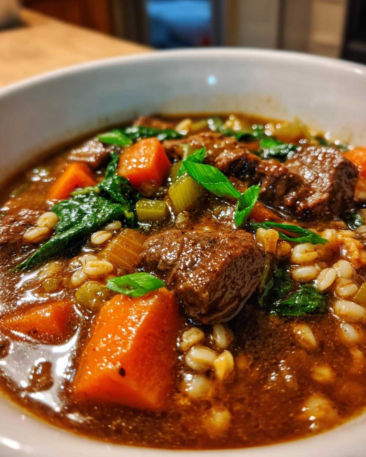 Slow Cooker Beef and Barley Stew - detail 2