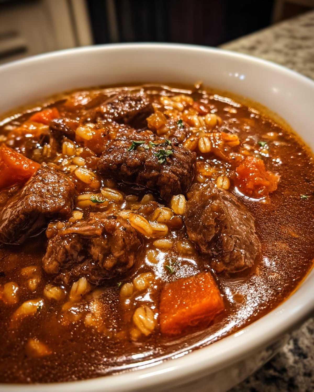 Slow Cooker Beef and Barley Stew - detail 3