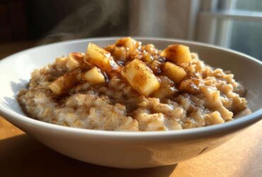 Slow Cooker Steel-Cut Oatmeal with Apples