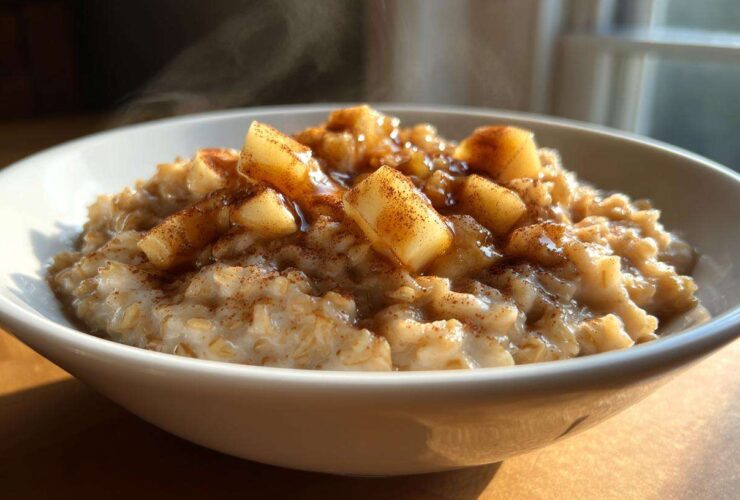 Slow Cooker Steel-Cut Oatmeal with Apples