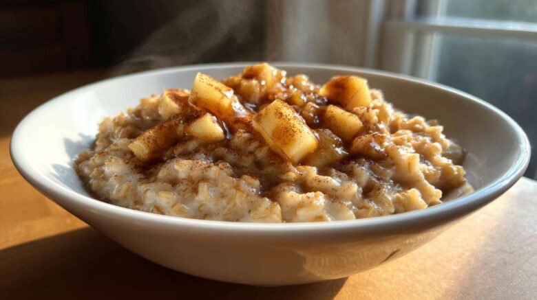 Slow Cooker Steel-Cut Oatmeal with Apples