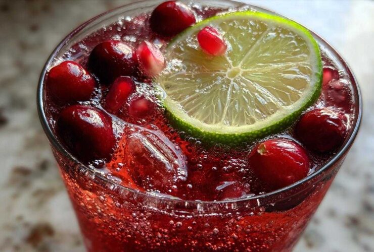 Sparkling Cranberry Pomegranate Mocktail