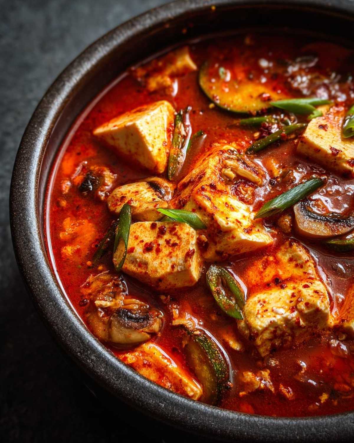 Spicy Korean-Style Tofu Stew (Sundubu Jjigae) - detail 1
