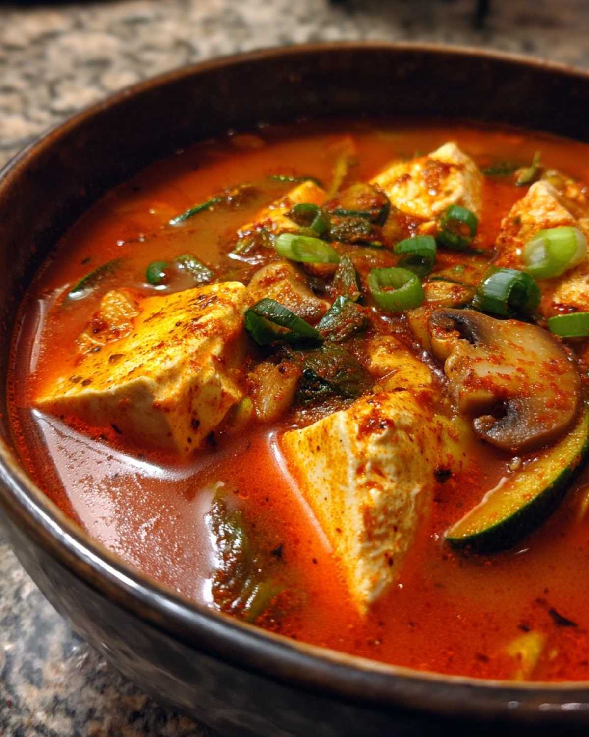 Spicy Korean-Style Tofu Stew (Sundubu Jjigae) - detail 2