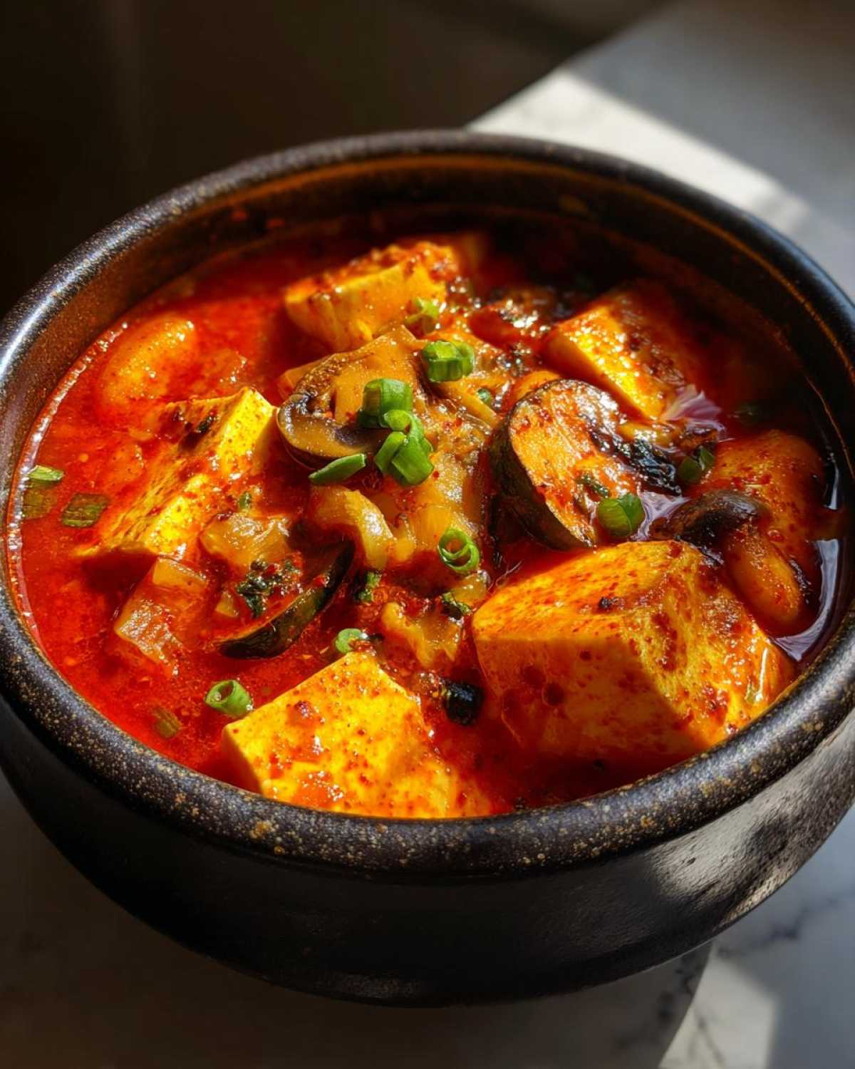 Spicy Korean-Style Tofu Stew (Sundubu Jjigae) - detail 3