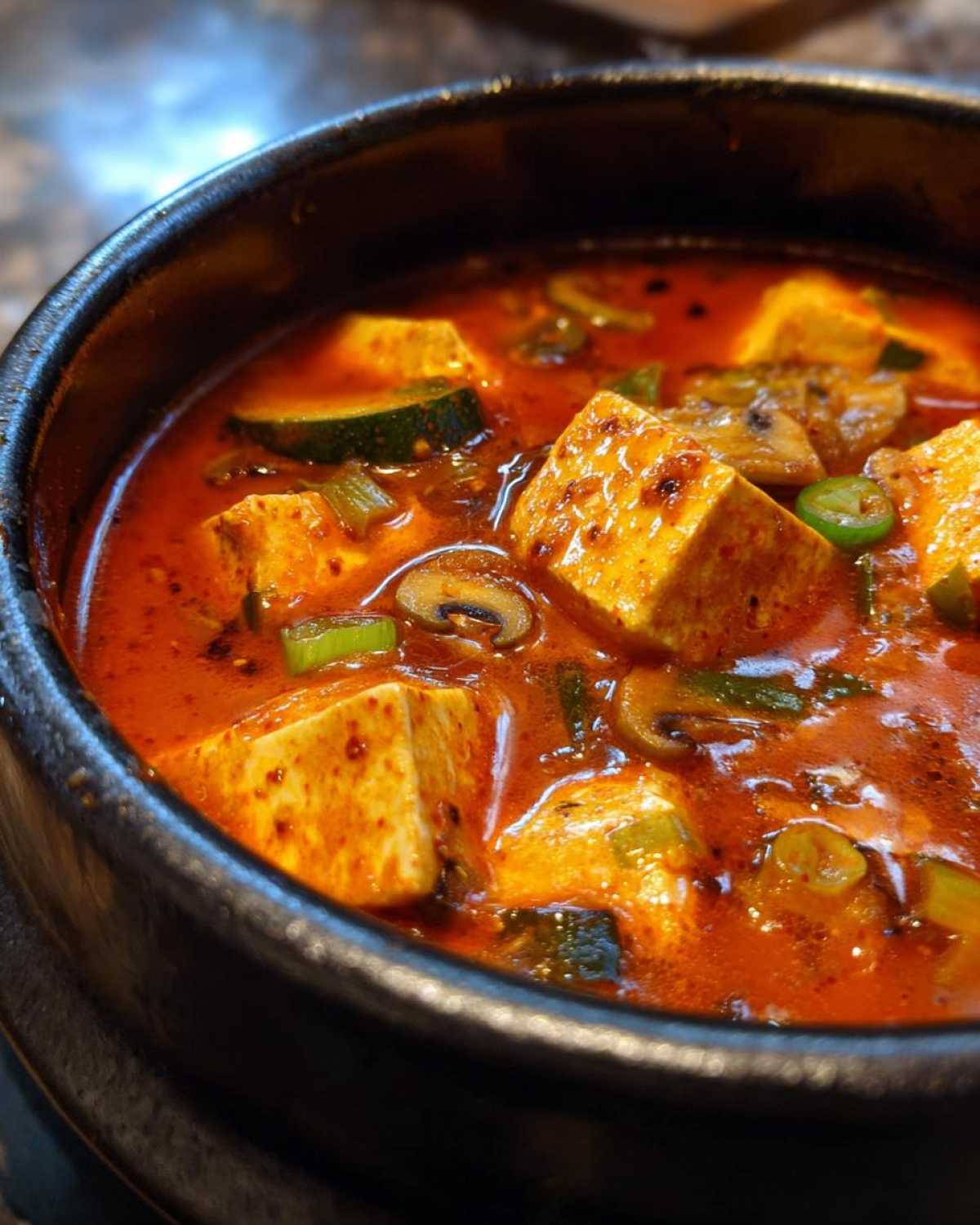Spicy Korean-Style Tofu Stew (Sundubu Jjigae) - detail 4