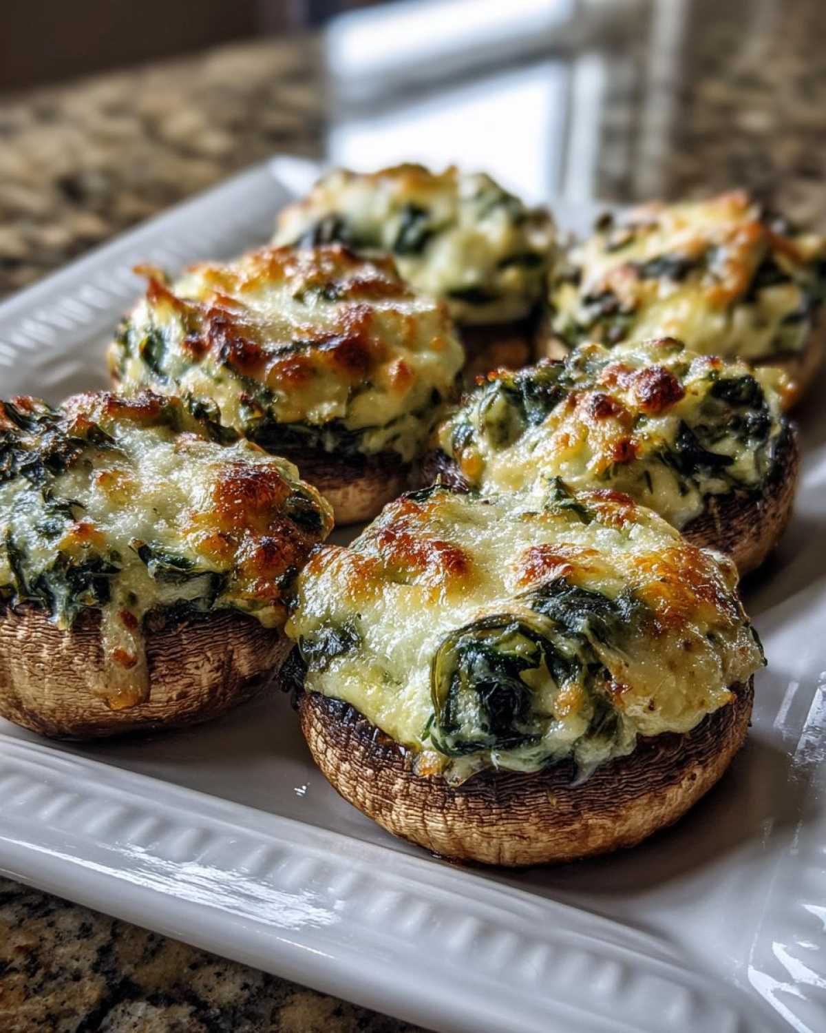 Spinach Artichoke Stuffed Mushrooms - detail 1