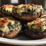 Spinach Artichoke Stuffed Mushrooms