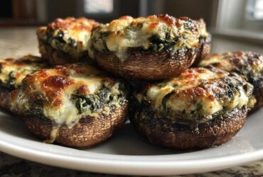 Spinach Artichoke Stuffed Mushrooms