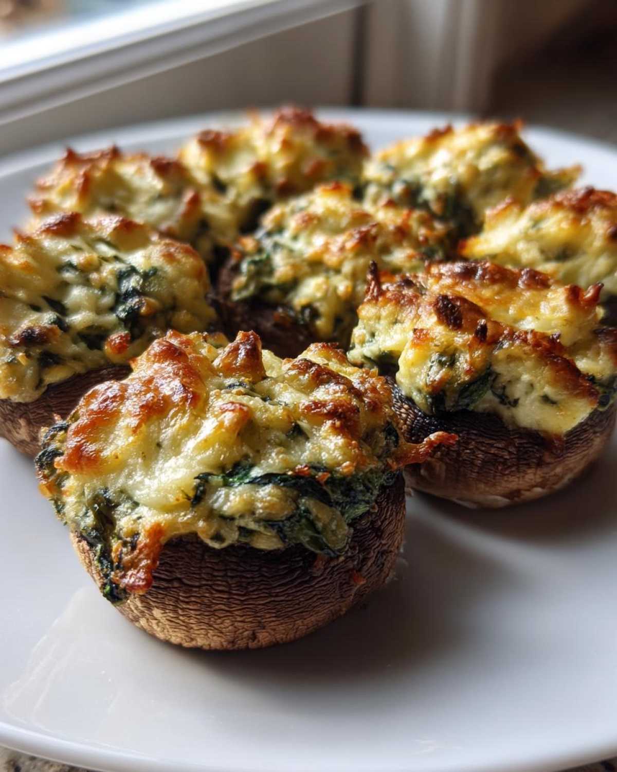 Spinach Artichoke Stuffed Mushrooms - detail 4