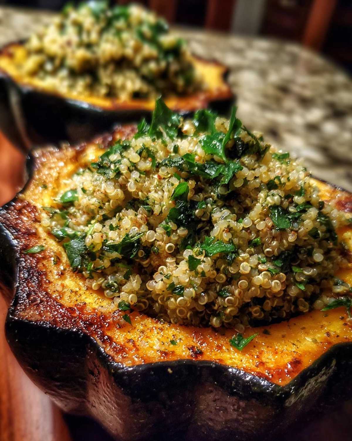 Stuffed Acorn Squash with Quinoa - detail 1