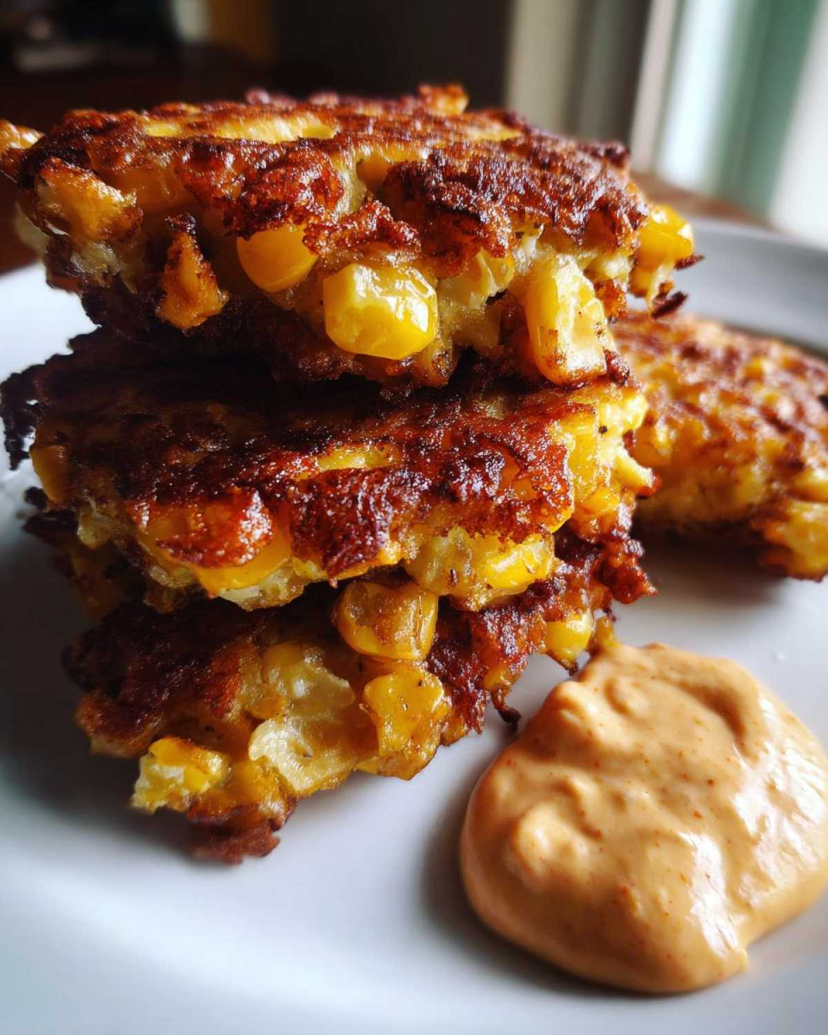 Sweet Corn Fritters with Spicy Aioli - detail 1