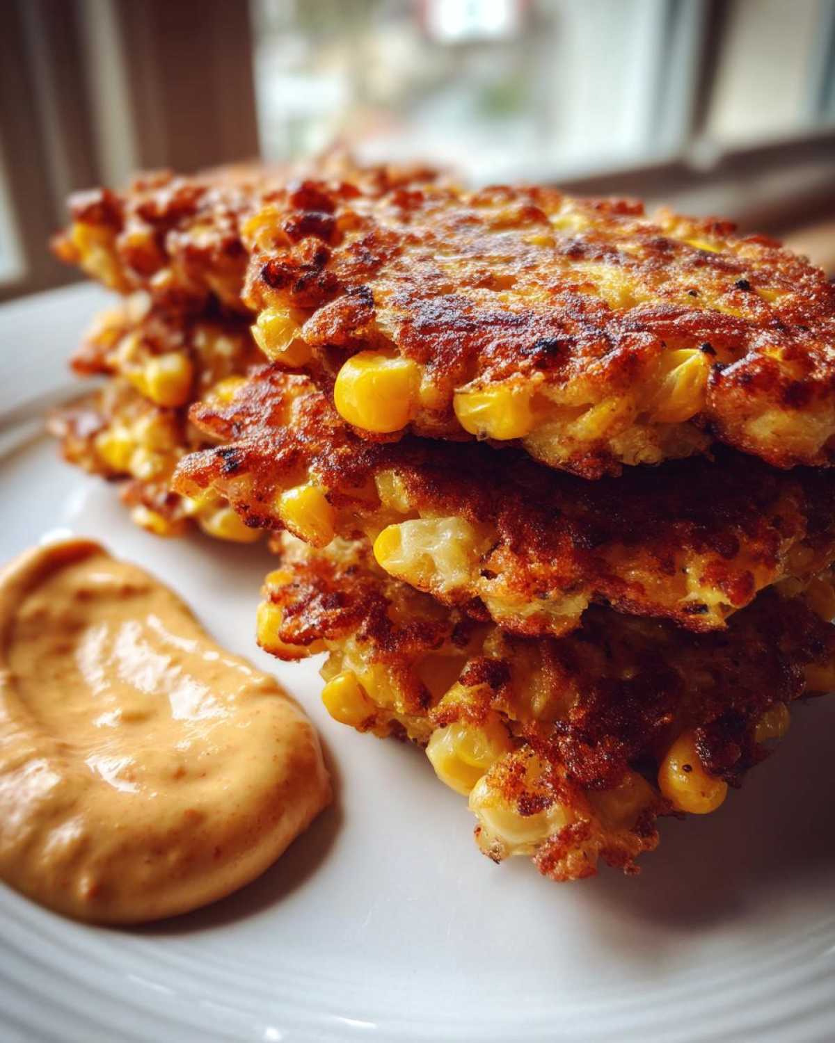 Sweet Corn Fritters with Spicy Aioli - detail 3