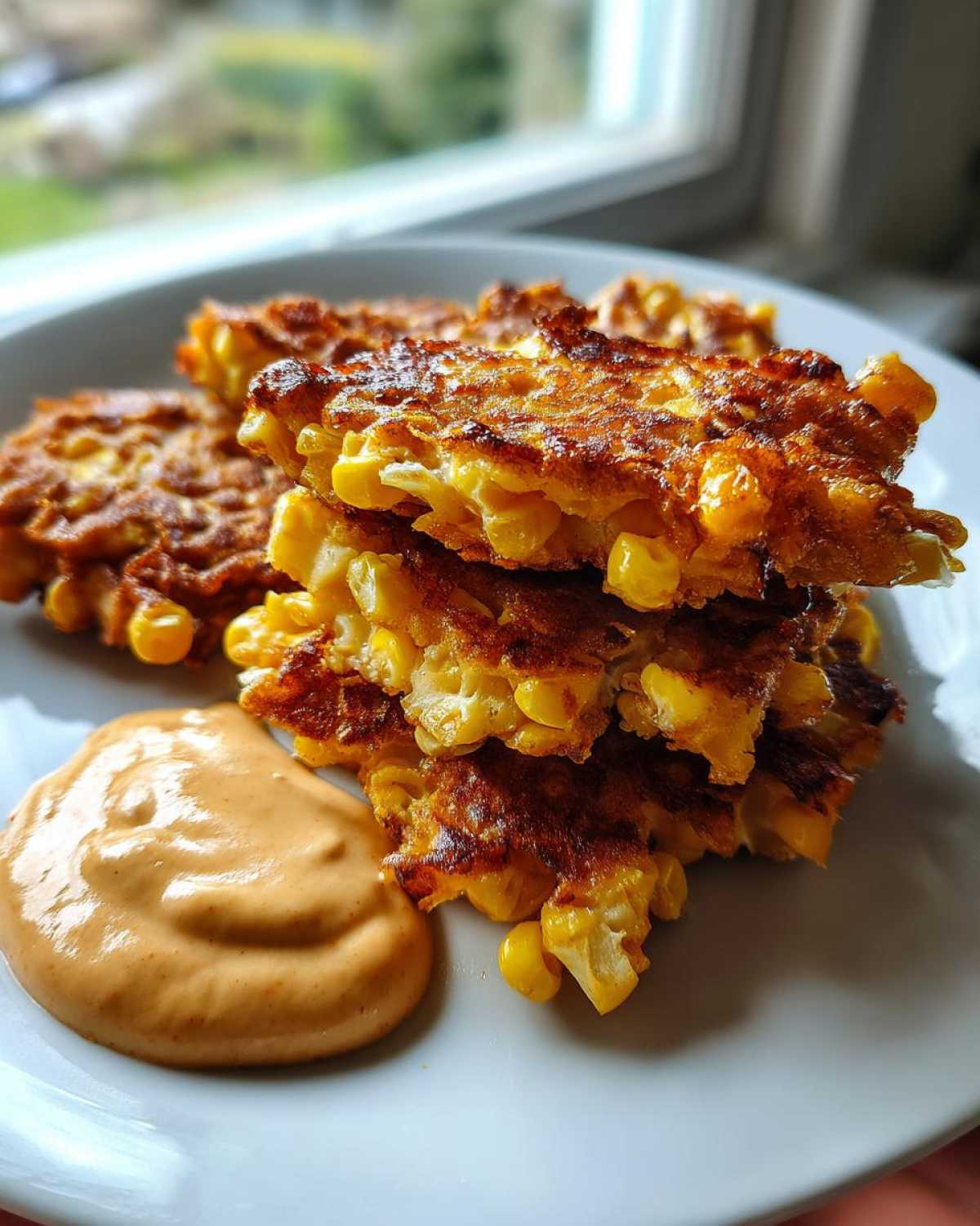 Sweet Corn Fritters with Spicy Aioli - detail 4