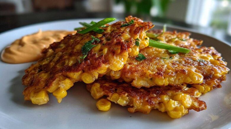 Sweet Corn Fritters with Spicy Aioli