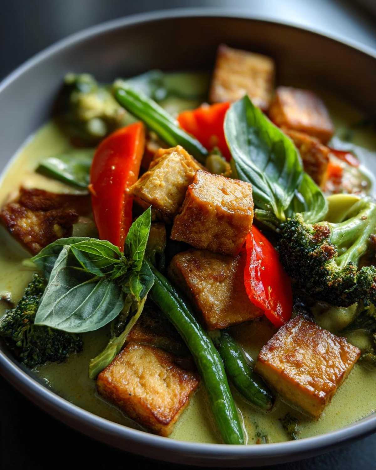 Thai Green Curry with Tofu - detail 2