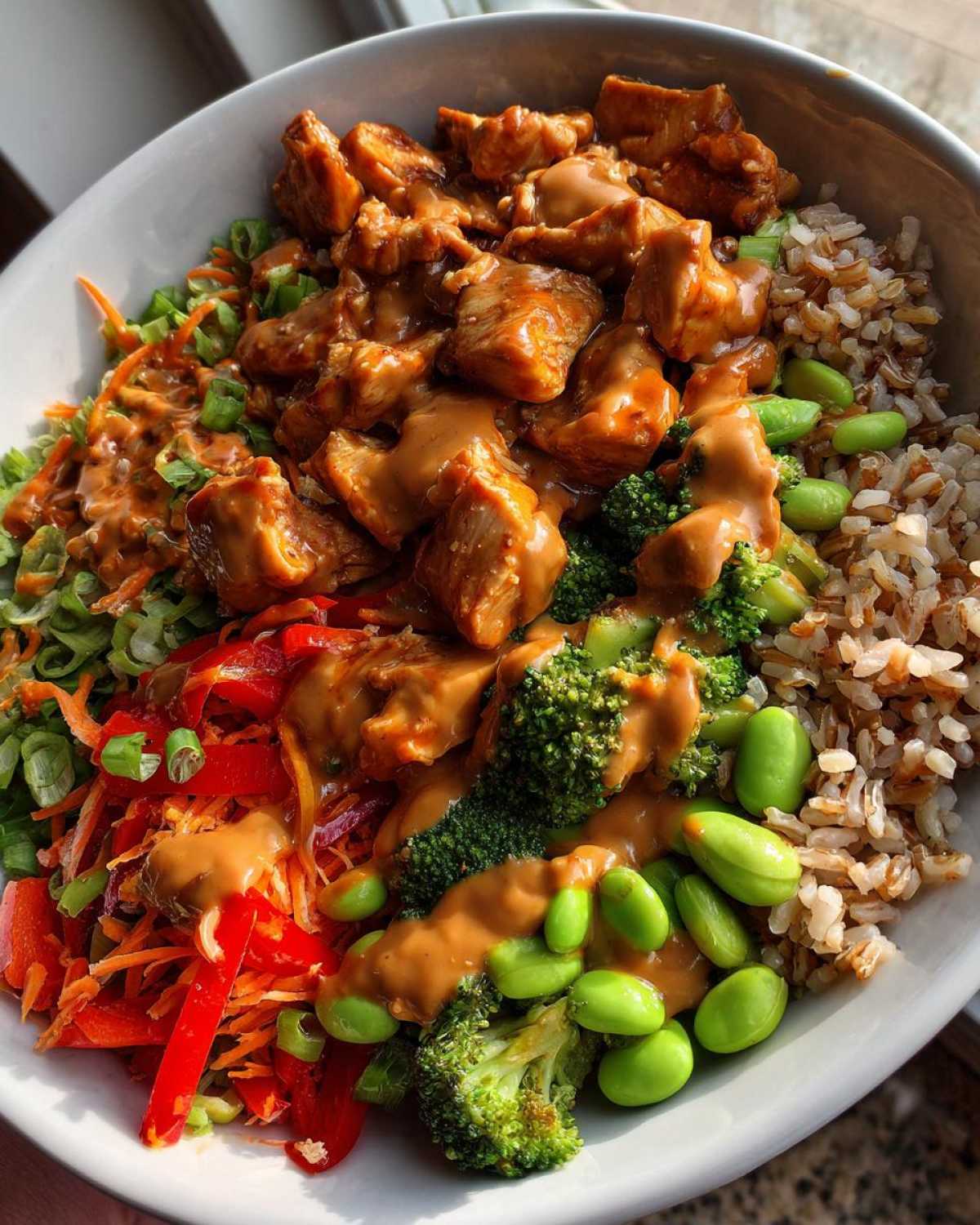 Thai Peanut Chicken Buddha Bowl - detail 2