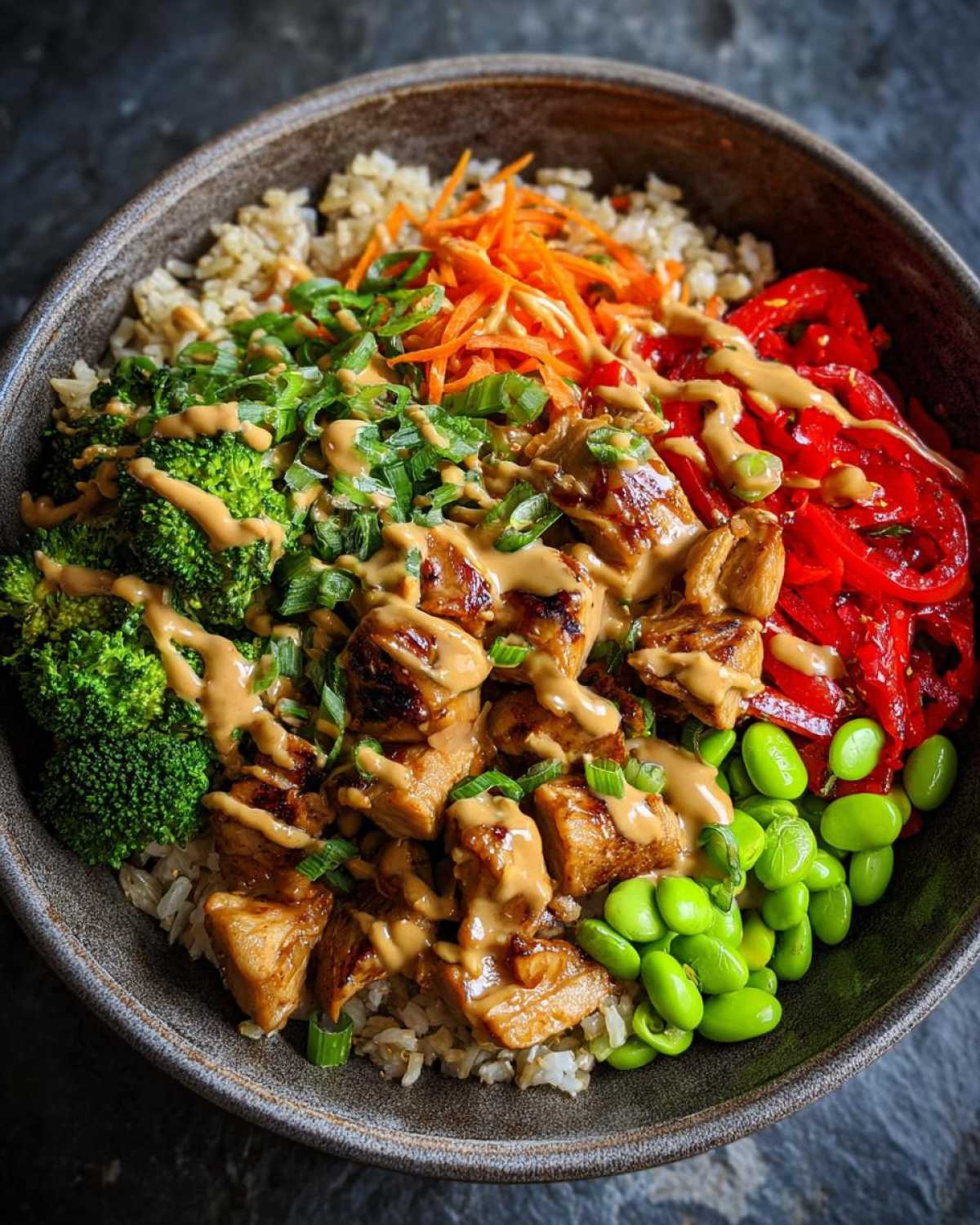 Thai Peanut Chicken Buddha Bowl - detail 4