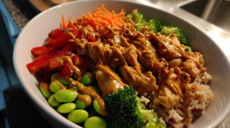 Thai Peanut Chicken Buddha Bowl