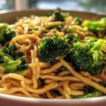 Vegan Garlic Noodles with Broccoli