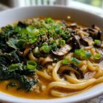 Vegan Ginger Miso Broth with Udon