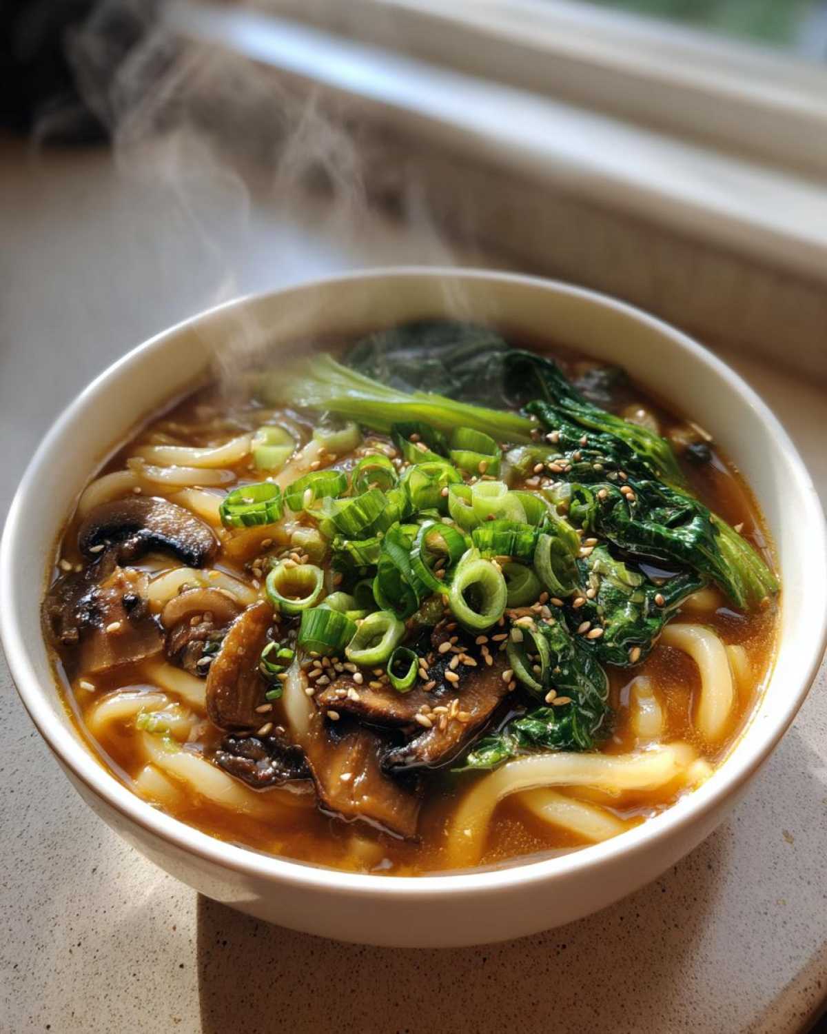 Vegan Ginger Miso Broth with Udon - detail 4
