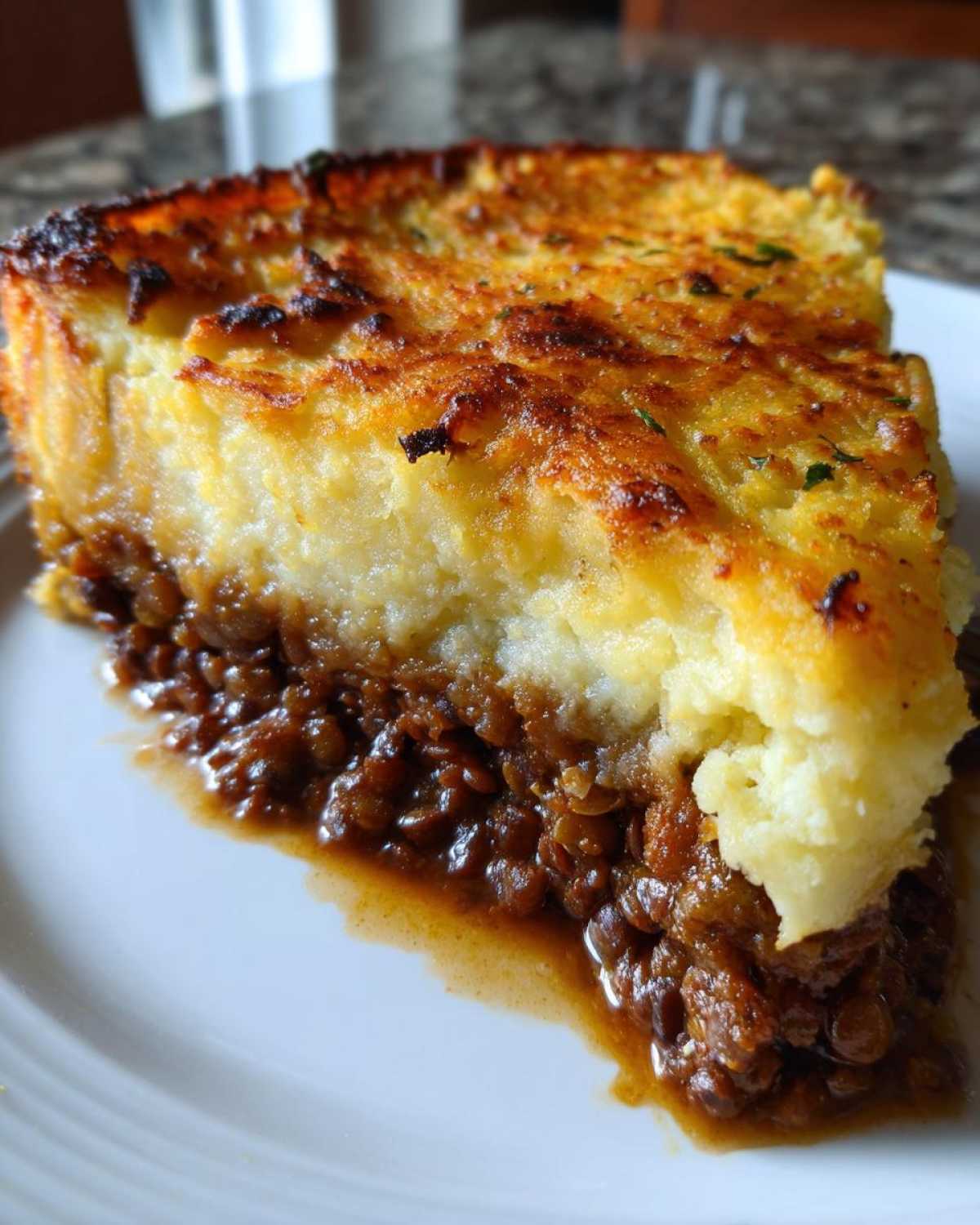 Vegan Lentil Shepherd's Pie - detail 2