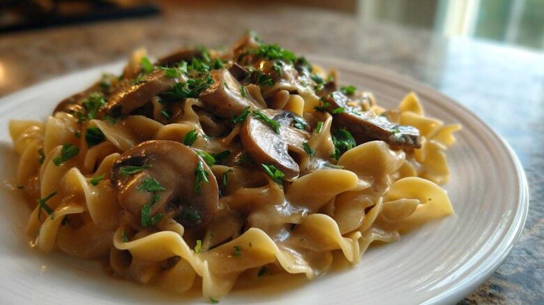 Vegan Mushroom Stroganoff